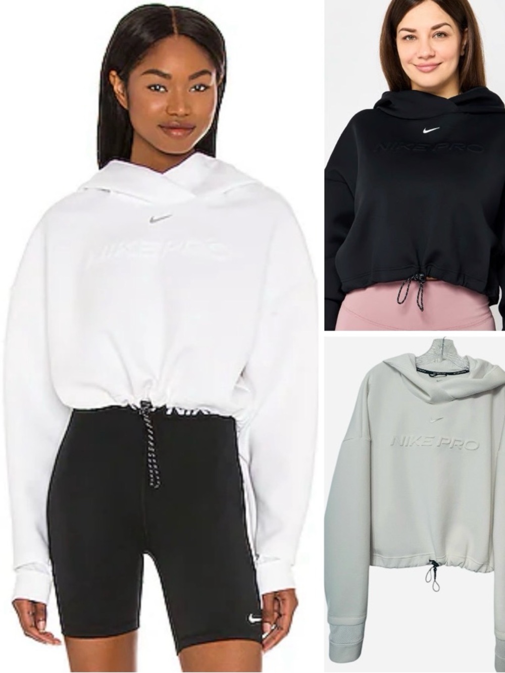 Nike Pro crop hoodie, Therma-FIT model
